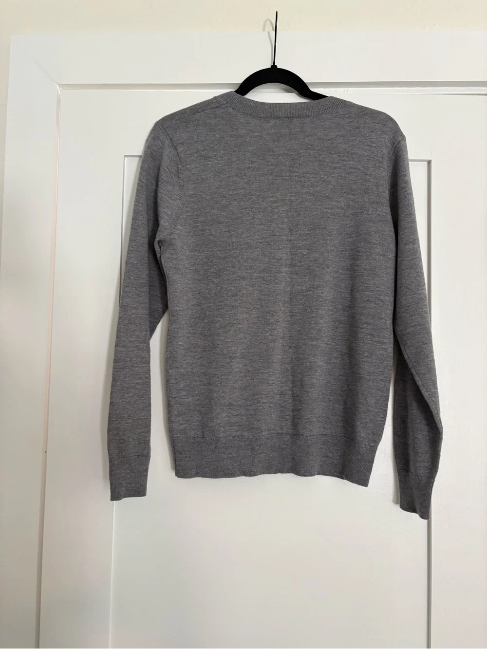 GRANA Italian Merino Wool Gray Crewneck Knit Sweater Pullover Men Size L